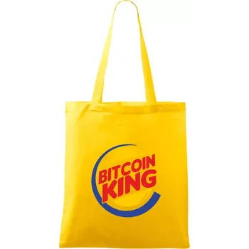 Bitcoin King - Taška bavlněná - 42 x 38 cm ( Žlutá )