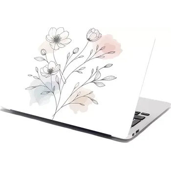 samolepka Sablio Samolepka na notebook Květinová linie - 29x20 cm