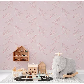 Tapeta Sablio Tapeta Růžové papírové vlaštovky - 125x75 cm