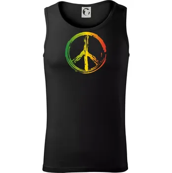 Peace symbol paint - Tílko pánské Core - L ( Černá )