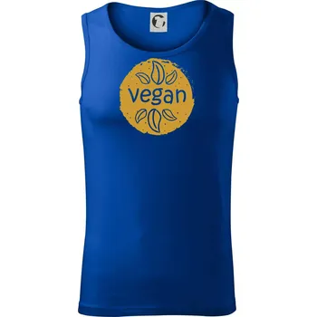 Vegan hnědá kruh - Tílko pánské Core - XL ( Královská modrá )