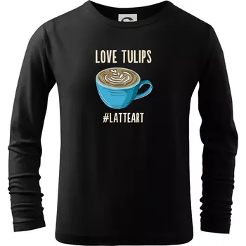 Chlapecké tričko Love tulips - latteart (Radek Pilař ART) - Triko dětské Long Sleeve - 122 cm/6 let ( Černá )