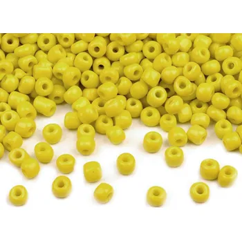 Rokajl 6/0 - 4 mm neprůhledný, velké, 421 žlutozelená
