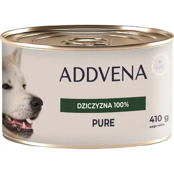Krmivo pro psa Addvena Moist PURE Zvěřina 100% krmivo mokré krmivo pro psy 410g