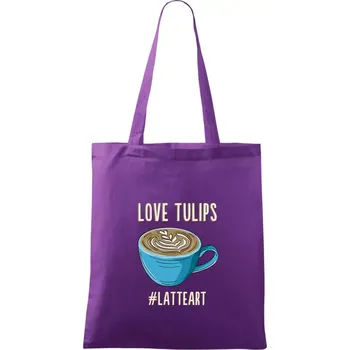 Love tulips - latteart (Radek Pilař ART) - Taška bavlněná - 42 x 38 cm ( Fialová )