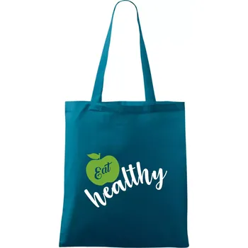 Eat Healthy - Taška bavlněná - 42 x 38 cm ( Petrolejová )