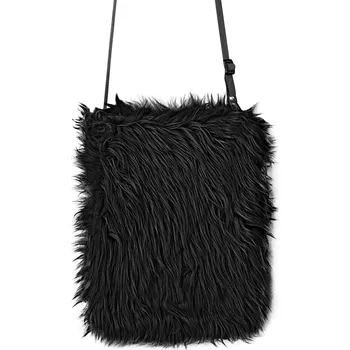 Černá plyšová kabelka