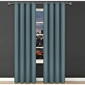 Závěs Dekorační závěs s kroužky ERIC tyrkysová II. 140x250 cm (cena za 1 kus) MyBestHome