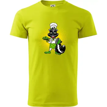 Skunk kuchař (Pecka design) - Klasické pánské triko vyšší gramáže - L ( Limetková )