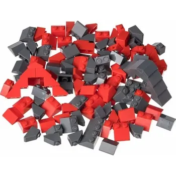 ostatní stavebnice L-W Toys Kreativní set střešní prvky červená a tmavě šedá 120 ks