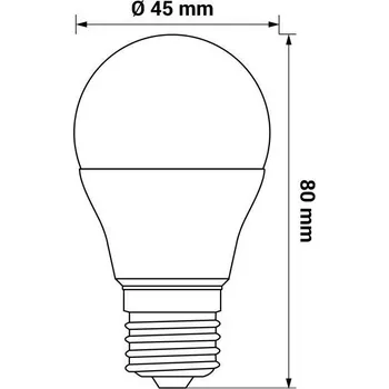 Žárovka Žárovka AMM-E27-G45-4,9W-WW
