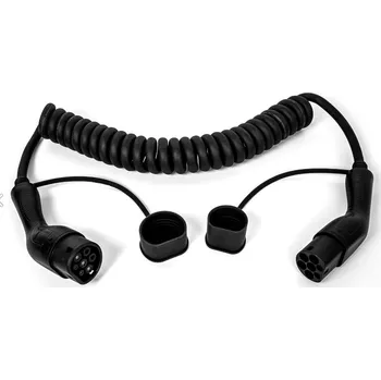 Nabíjecí kabel pro elektromobil spirálový nabíjecí kabel type 2 DEFENZO spiro ac 11 kw, 7 m