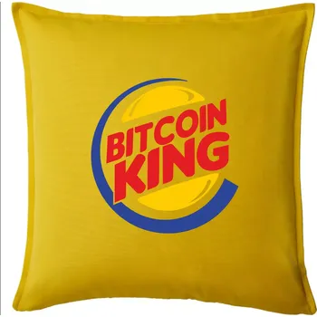 Polštář Bitcoin King - Polštář 50x50 - 50x50 - Pouze potah ( Žlutá )