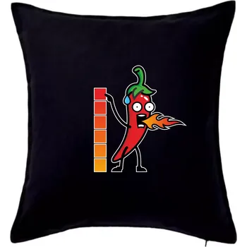 Polštář Stupnice pálivé - Polštář 50x50 - 50x50 - Pouze potah ( Černá )