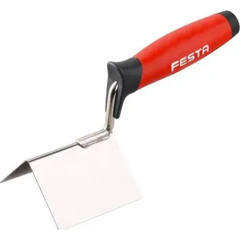 Zednická lžíce OSTATNÍ Lžíce nerez rohová, 80 x 60 x 60 mm, gumová rukojeť, FESTA