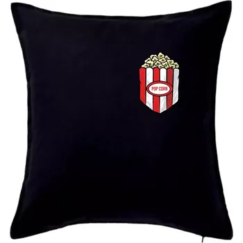 Polštář Popcorn v kapse - Polštář 50x50 - 50x50 - Pouze potah ( Černá )