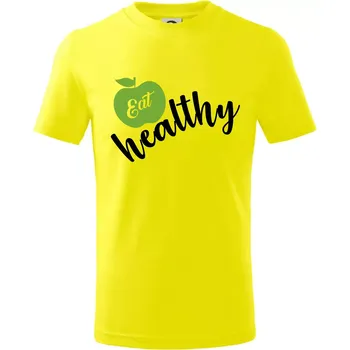 Eat Healthy - Tričko dětské bavlněné - 98 cm / 2 roky ( Citrónová )