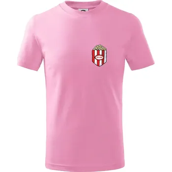 Chlapecké tričko Popcorn v kapse - Tričko dětské bavlněné - 104-110cm / 3-4 roky ( Růžová )