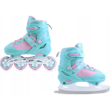 Kolečkové brusle 2v1 brusle + kolečkové brusle nastavitelné SMJ sport LILY 30-33