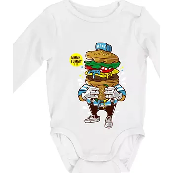 Kojenecký body Burgrák - Body kojenecké s dlouhým rukávem - Dlouhý r. do 3 měs ( Bílá )