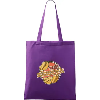 Brambůrky můj zlozvyk - Taška bavlněná - 42 x 38 cm ( Fialová )