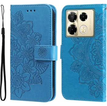 Pouzdro na mobilní telefon VSECHNONAMOBIL 127153 ART MANDALA Peněženkový obal pro Infinix Note 40 Pro / 40 Pro+ 5G modrý