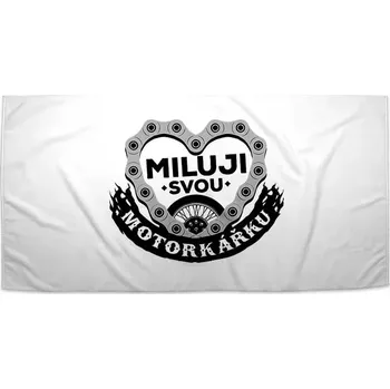 Osuška Sablio Ručník Miluji svou motorkářku - 50x100 cm