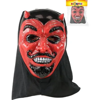 Karnevalová maska KARNEVAL Maska čert s rohy s šátkem *KARNEVALOVÝ DOPLNĚK* | 603303