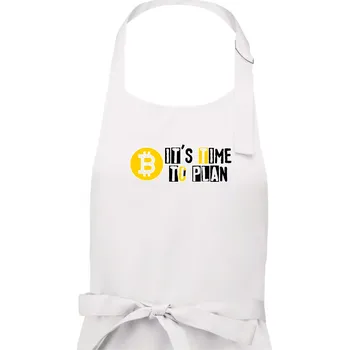 Kuchyňská zástěra It's time to plan bitcoin - Pánská zástěra na vaření - Univerzální velikost ( Bílá )