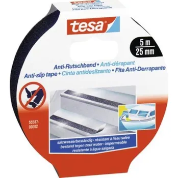 TESA Páska protiskluzová 55587, 5 m x 25 mm, černá