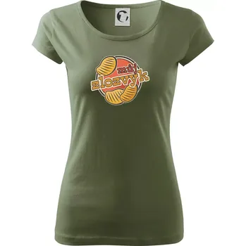 Dámské tričko Brambůrky můj zlozvyk - Dámské triko Pure - XS ( Khaki )