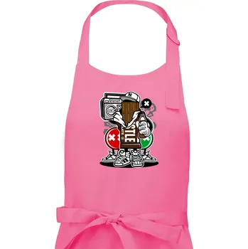 Kuchyňská zástěra Čokoláďák - Pánská zástěra na vaření - Univerzální velikost ( Růžová )