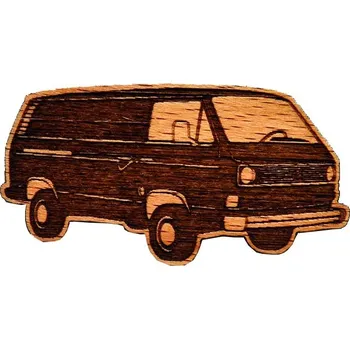 Brož Magnetická brož – VW Transporter buková