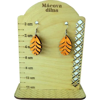 Náušnice Dřevěné náušnice Rybička – dřevo a nerezová ocel v harmonii Barva: Zelená