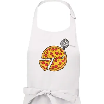 Kuchyňská zástěra Pizza DJ - Pánská zástěra na vaření - Univerzální velikost ( Bílá )