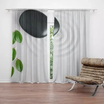 Závěs Sablio Závěs Listy a kámen: 2ks 140x250cm