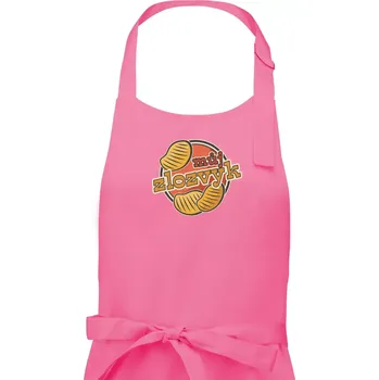 Kuchyňská zástěra Brambůrky můj zlozvyk - Dámská zástěra na vaření - Univerzální velikost ( Růžová )
