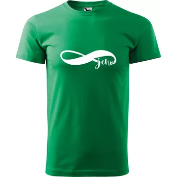 Pánské tričko Sablio Tričko s potiskem Navždy jeho - zelené M