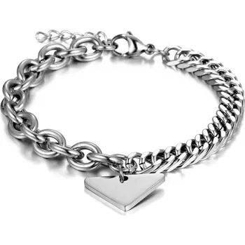 Náramek Ocelový náramek s přívěskem Triangle Charm