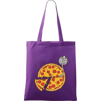 Pizza DJ - Taška bavlněná - 42 x 38 cm ( Fialová )