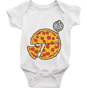 Pizza DJ - Body kojenecké s krátkým rukávem - Krátký r. 3-6 měs ( Bílá )