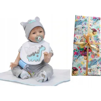 Panenka Panenka reborn Krásné Hračky šedé oblečení 55 cm