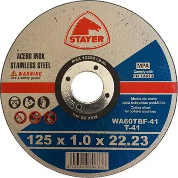 Řezný kotouč Kotouč řezný na kov, Ø 125 x 1 x 22,23 mm, STANDARD T41, STAYER