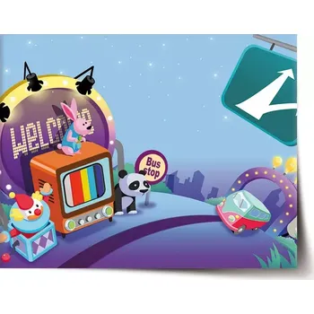 Plakát Sablio Plakát Bus stop - 60x40 cm