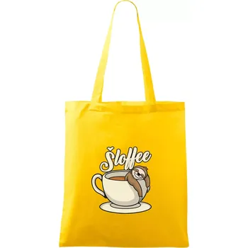Šloffee - káva - Taška bavlněná - 42 x 38 cm ( Žlutá )