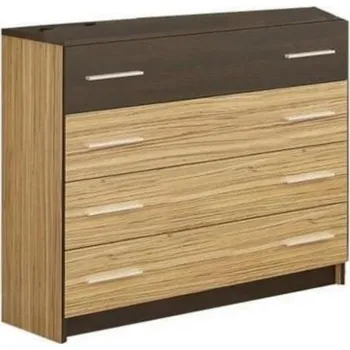 Komoda VerDesign VALENTÝNA, šuplíková komoda sonoma/wenge