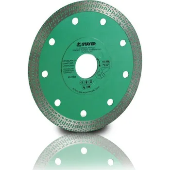 Řezný kotouč STAYER Kotouč diamantový Ø 115R x 22,2 x 10 mm, PORCELANICO SUPER TURBO EXTRAFINO PLATINUM