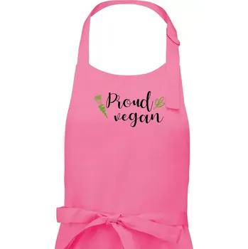 Kuchyňská zástěra Proud vegan - Pánská zástěra na vaření - Univerzální velikost ( Růžová )