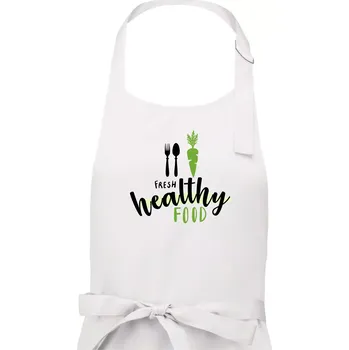 Kuchyňská zástěra Fresh healthy food - Dámská zástěra na vaření - Univerzální velikost ( Bílá )