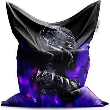Sedací pytel Sablio Sedací vak BLACK PANTHER Fialová luminescence - 150x100 cm